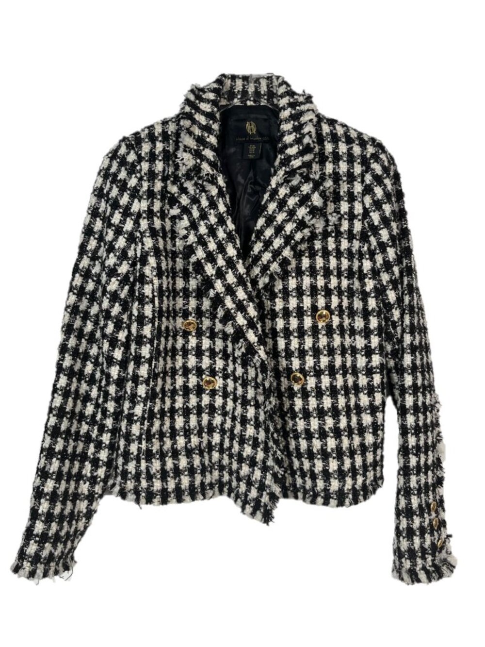House of Harlow 1960 Tweed Cropped Blazer Jacket Size Medium